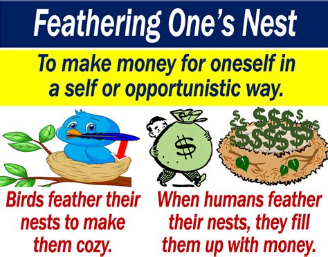 feather your nest meaning